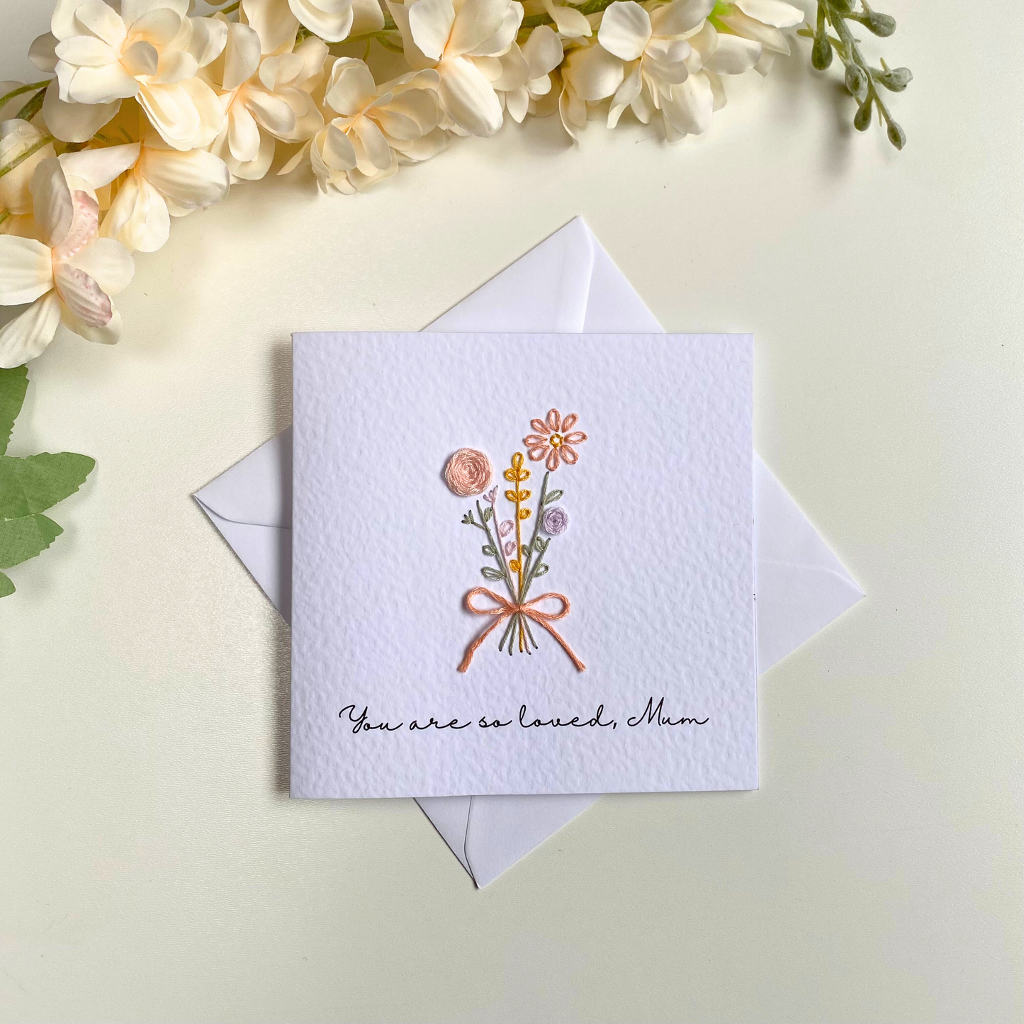 [Pre-Order] Embroidered Mother's Day Card - You Are So Loved Mum